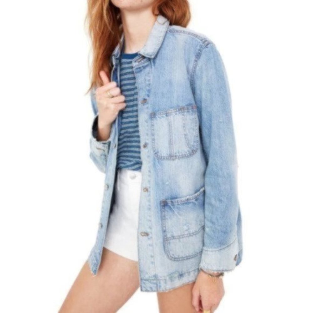 MADEWELL Oversized Blue Jean Jacket XSmall